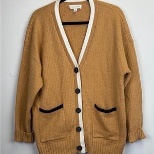 Free Assembly Cozy Grandpa Cardigan EUC Large Varsity Button Cardigan Academia